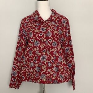 Women's Vintage Floral Shacket Jacket, Medium, 100% Cotton, NWOT
